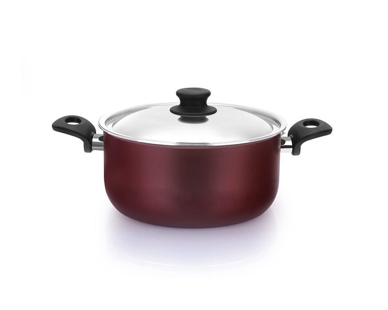 Trueval mix set 9 pieces pot 16-20-24 frying pans 16 wok fryers 24 and one piece for distributing food - Image 2
