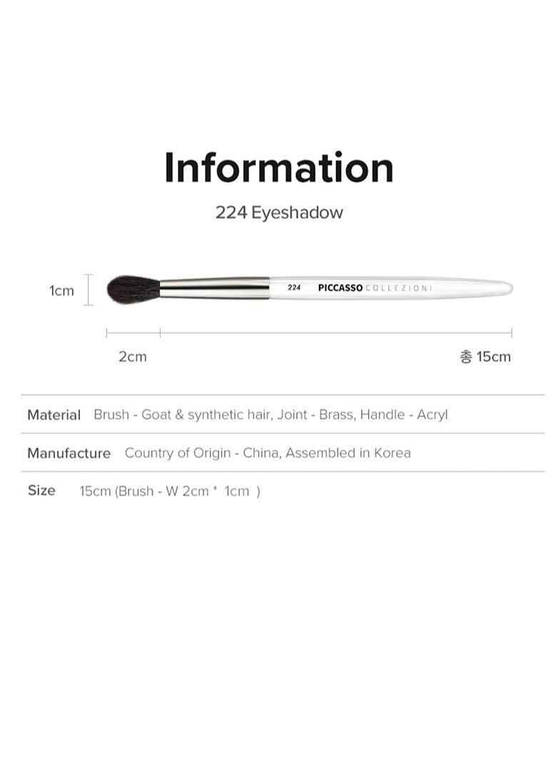 Piccasso - PICCASSO COLLEZIONI 224 Eyeshadow Brush - Image 1