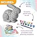 MindWare Paint Your Own Stone Bunny Rabbit Mosaic Stepping Stone Craft Kit for Kids Includes Paint and Brush Made of Weather Resistant Cement - Image 4