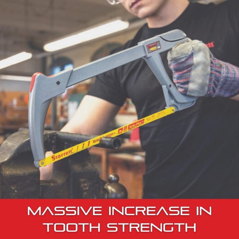 Starrett Bi-Metal Unique Safe-Flex Hacksaw Blades 300mm (12in) x 24tpi Pack of 2 - Image 4