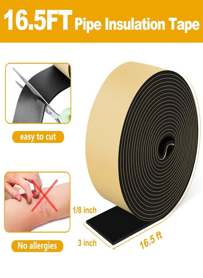 DEMEDO Pipe Insulation Tape, 3 inch x 16.5 FT, Black - Image 5