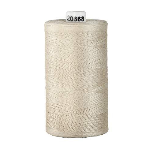 Connecting Threads Cream 100% Cotton Thread for Sewing, Quilting, and Crafting - 50-Weight - 1200 Yard Large Spool (Natural) - Image 1