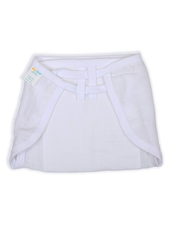 1st Step - Washable And 100% Cotton Nappies (White, New Born) - Image 1