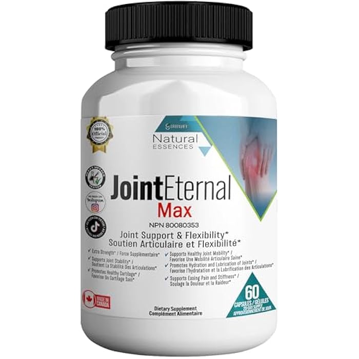 GREENVIFY Natural Essences Joint Eternal Max Natural Joint Support Supplement, 60 Capsules, 20 Days Supply, Gluten Free, Sugar Free, Non-GMO, Made in USA - Image 1