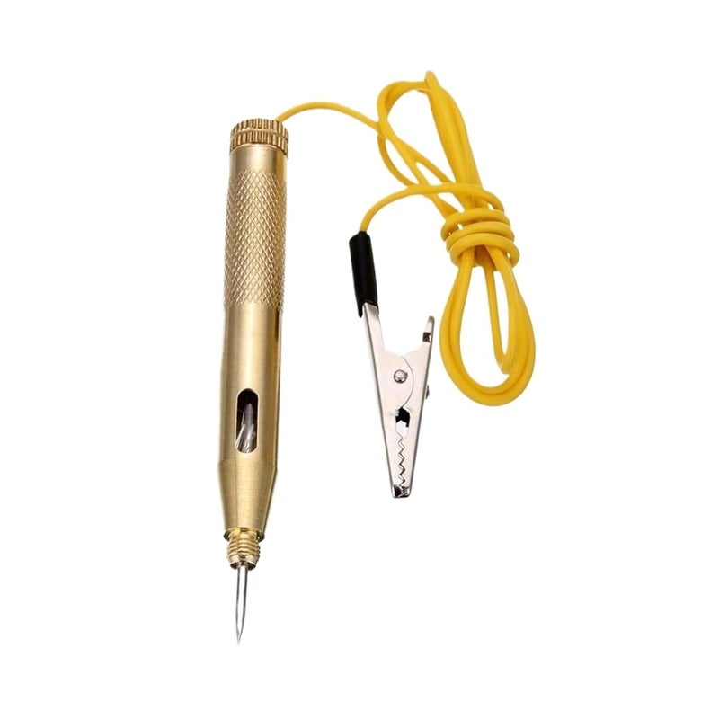 Voltage Meter, 10pcs Light System Test Probe Lamp Automotive Circuit Tester Voltage Pen Detector,Voltage Detector(Gold) - Image 1