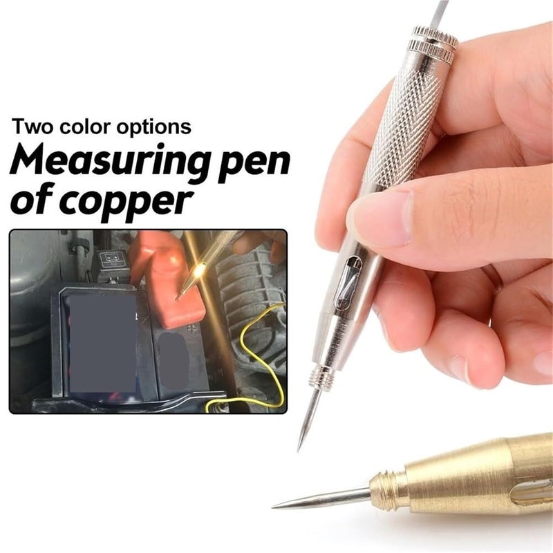 Voltage Meter, 10pcs Light System Test Probe Lamp Automotive Circuit Tester Voltage Pen Detector,Voltage Detector(Gold) - Image 4