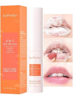 JoyPretty Mask 4 in 1 Multi Effect Care Bubble Lip Mask with Seaweed Papain and Vitamin B5 for Dry Lips Lip Plumper Mask Lip Balm for Women and Men Tinted Lip Balm Lip Gloss Oil Bubble Lip Mask 8g  - Image 1