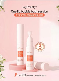 JoyPretty Mask 4 in 1 Multi Effect Care Bubble Lip Mask with Seaweed Papain and Vitamin B5 for Dry Lips Lip Plumper Mask Lip Balm for Women and Men Tinted Lip Balm Lip Gloss Oil Bubble Lip Mask 8g  - Image 2