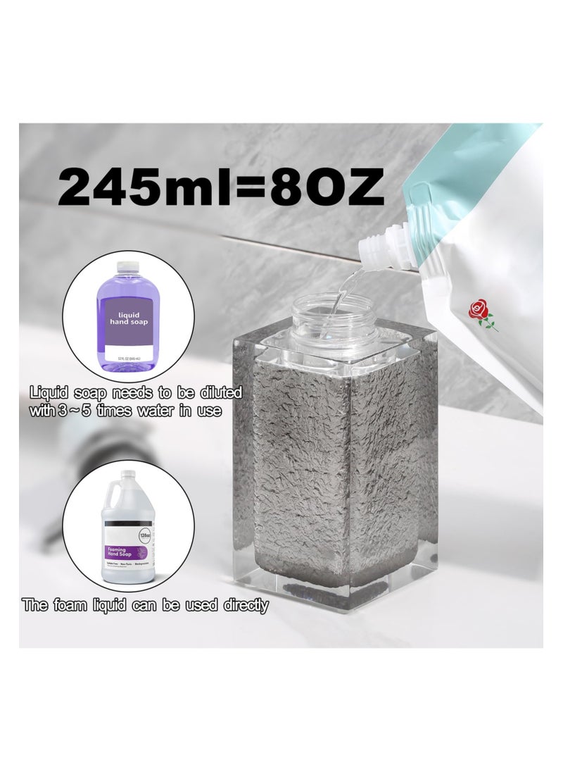 SYOSI - Foaming Soap Dispenser Hand Free, Rechargeable Automatic Soap Dispenser, Touchless Lotion Shampoo Foam Soap Dispenser Bottles, 245ML 8oz for Luxury Bathroom Décor Accessories (Grey) - Image 1