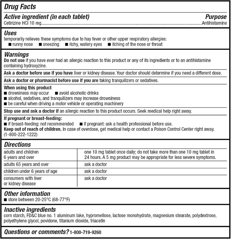 GoodSense All Day Allergy Cetirizine Hydrochloride Tablets 10 mg Antihistamine 365 Count - Image 4