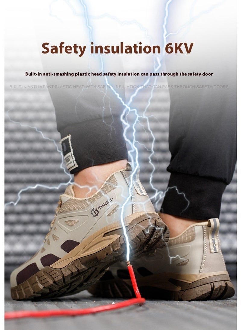 Steel Toe Shoes for Men Lightweight Safety Shoes Comfortable Puncture Proof Slip On Indestructible Work Shoes and Fashion Sneakers. - Image 2