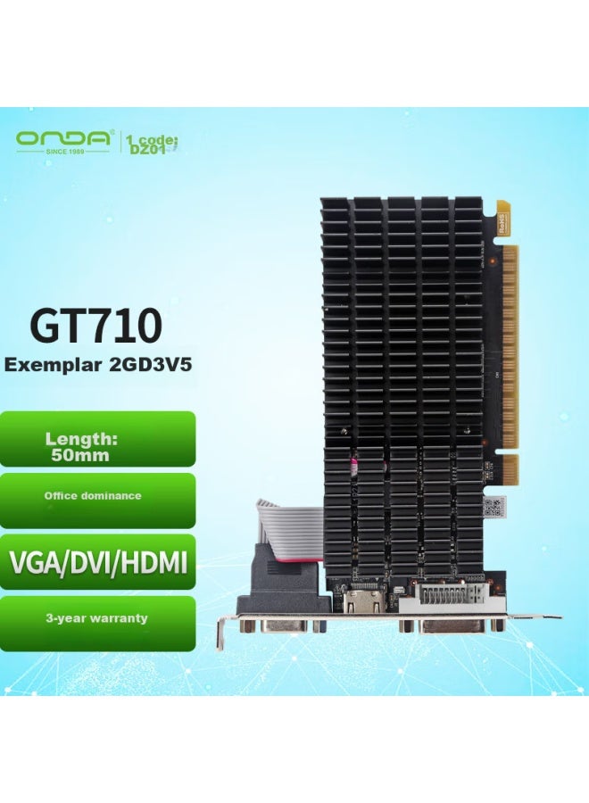 Onda Gt710 Classic 2gd3 V5, 945/1000mhz, 2g Ddr3, Office And Entertainment Dedicated Graphics Card - Image 1
