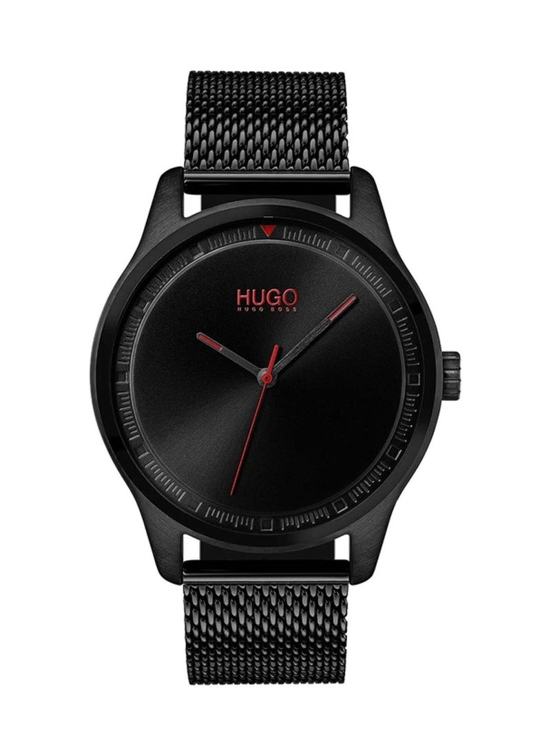 HUGO BOSS Men's Black Dial Ionic Plated Black Steel Watch 1530044 - 42mm  - Image 1
