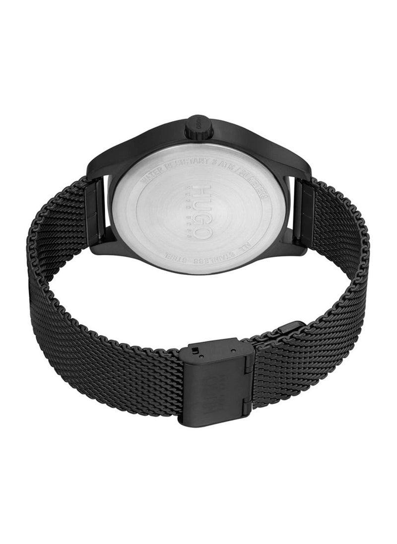 HUGO BOSS Men's Black Dial Ionic Plated Black Steel Watch 1530044 - 42mm  - Image 3