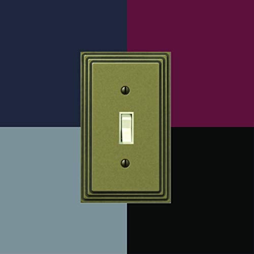Amerelle Steps Single Duplex Cast Metal Wallplate in Rustic Brass Cast - Image 4