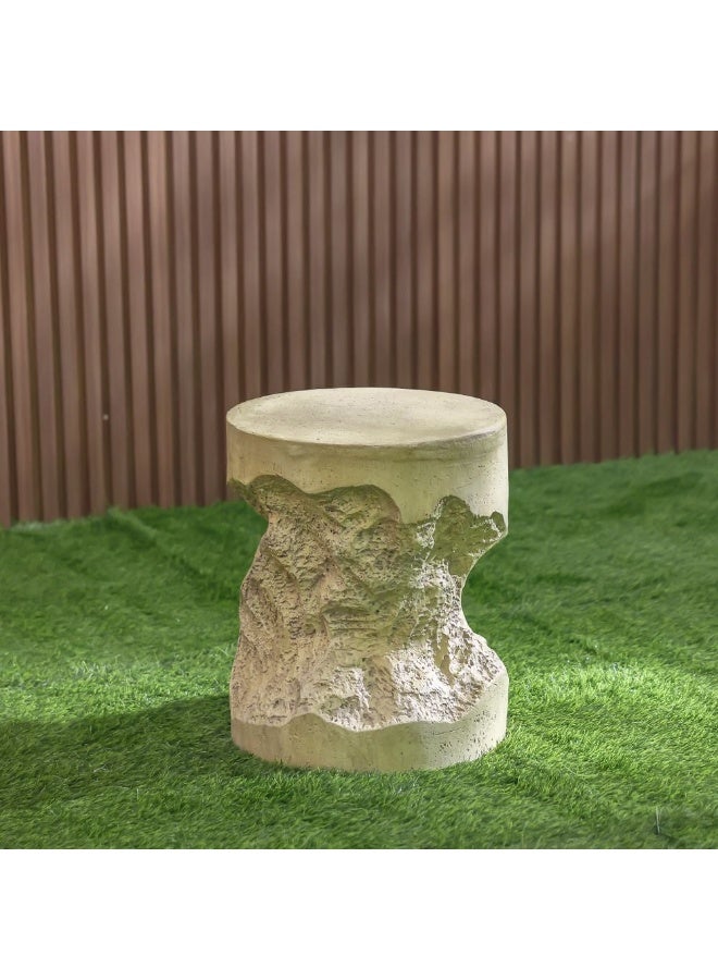 DANUBE HOME Driftwood MGO Side Table - Outdoor Garden Accessory, 40.5cm x 40.5cm x 48cm - Ideal for Patio, Deck, or Garden Ornaments - Image 1
