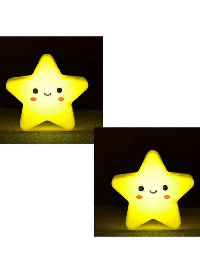 Ascension مصباح ليلي بتصميم نجمة مع حساس تحكم تلقائي لمصابيح الأطفال المفضلة هدايا عيد الميلاد والحفلات (أصفر عبوة من 2) - Image 2