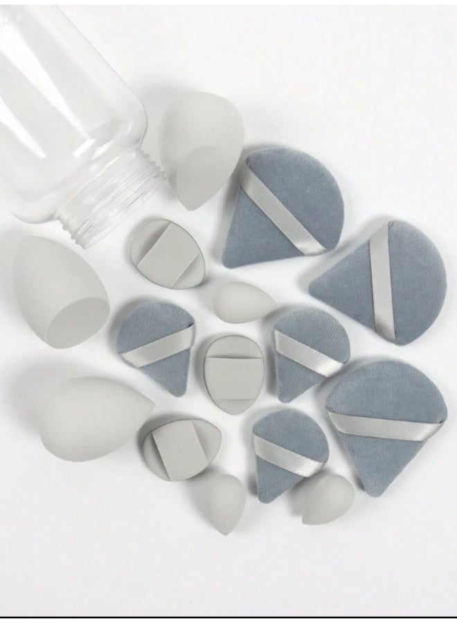 Ucanbe 15-Piece Beauty Tool Set - Loose Powder Puffs, Mini Puffs, Beauty Sponges & Cushion Puffs, Ultra-Soft Velvet, Latex-Free, Suitable for All Skin Types - Image 4