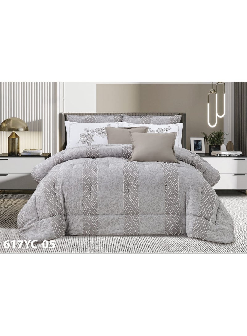 مون طقم لحاف سرير نفرين، لحاف فاخر، 8 قطع، مقاس 230×250 سم - Image 1