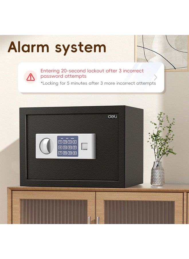 Deli - Metal Digital Safe 35x25x25 cm-Black - Image 1