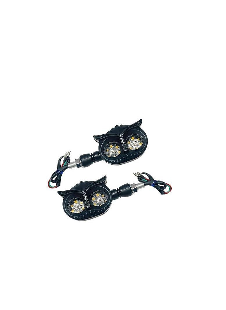 Generic Owl-shaped LED signal lantern, 2 pieces, suitable for motorcycles, strong bright LED, 12 volts  - Image 1