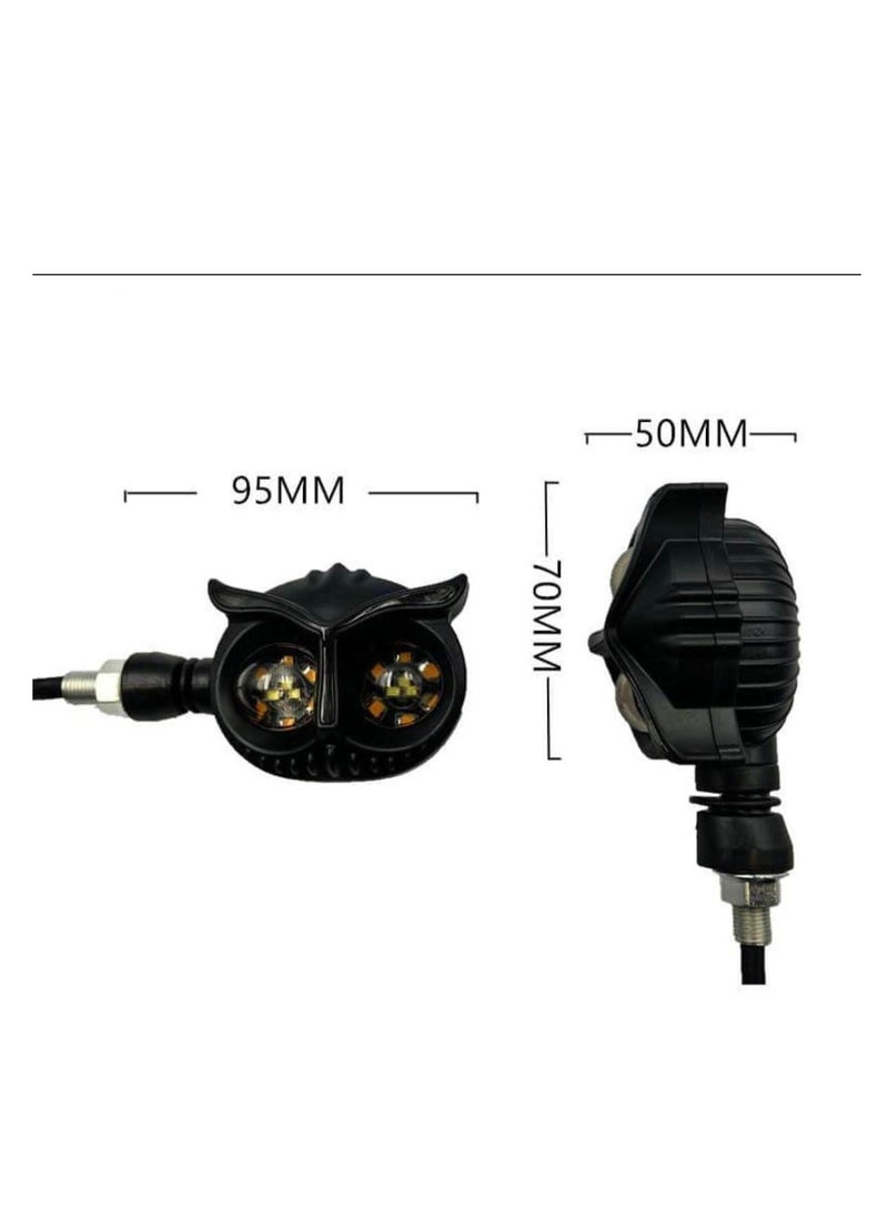 Generic Owl-shaped LED signal lantern, 2 pieces, suitable for motorcycles, strong bright LED, 12 volts  - Image 2