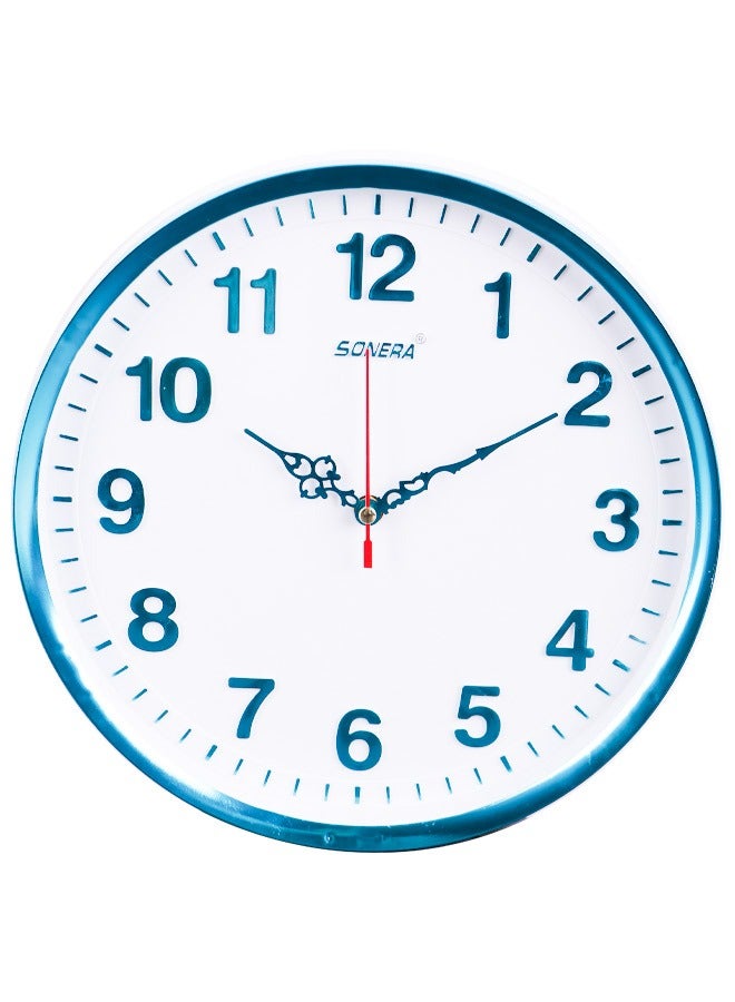 Sonera Wall Clock -3971-Analog -Quartz -Round- Baby Blue - Image 1