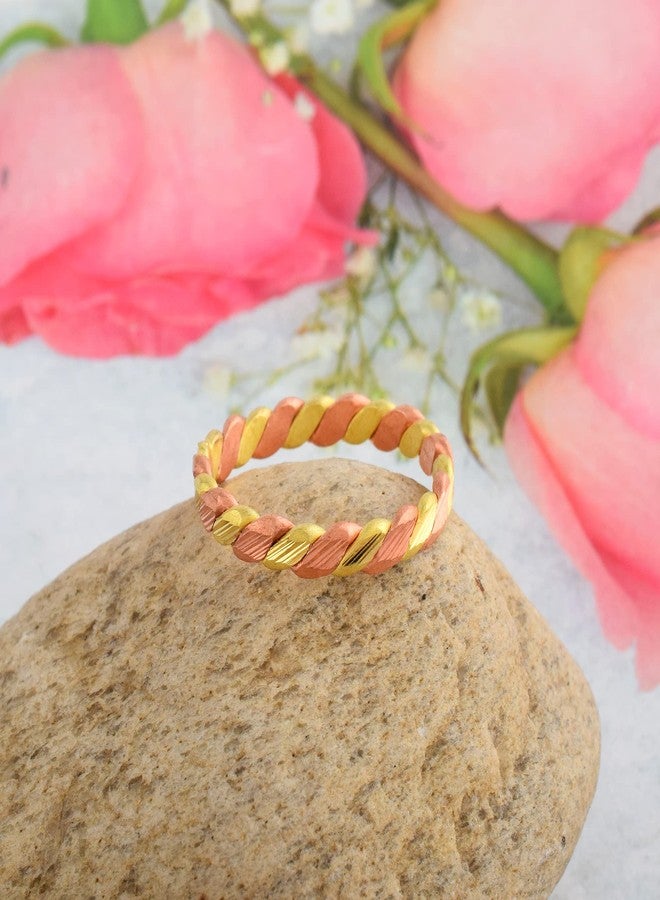 DULCI Ashtadhatu (mix of 8 metals) Fashionable Copper Brass Good Health Vastu Wealth Ring - Image 3