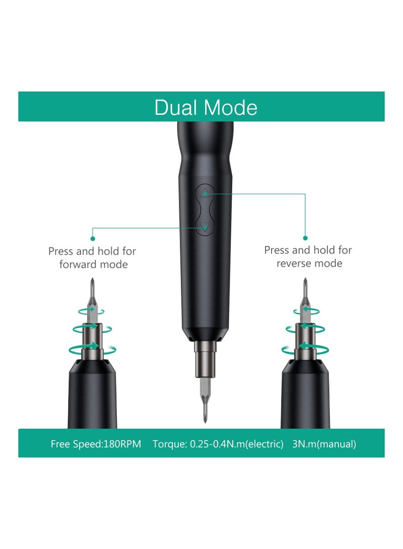 Y&D Precision Electric Screwdriver, 21 in 1 Portable Screwdriver with 18 S2 Bits, Mini Cordless Repair Tool for Smartphone, Watch, Camera, Laptop (Type-C USB Cable Included) - Image 3
