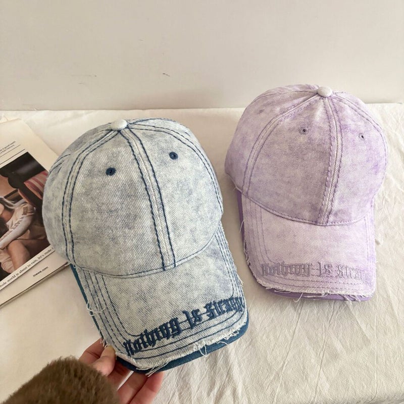 Tie-dye Cap Women Summer Embroidered Vintage Sun Protection Hat Cotton - Image 3