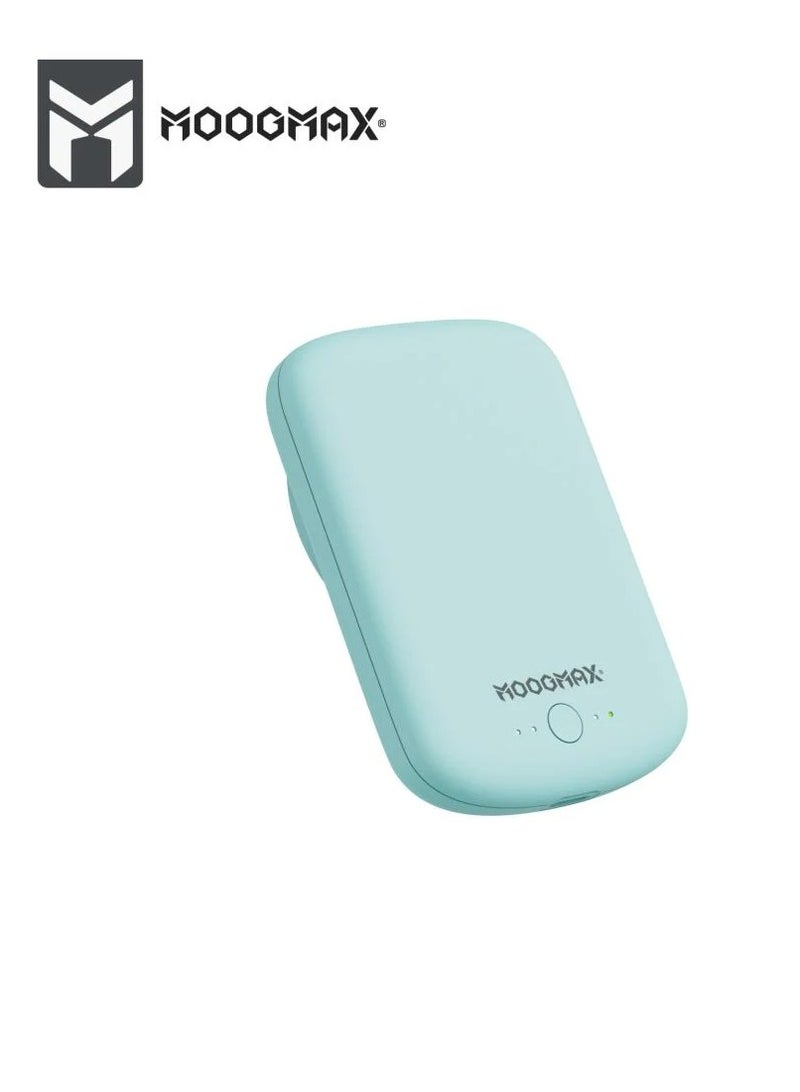 موجماكس أصغر شاحن محمول متعدد الوظائف للشحن السريع أثناء التنقل شاحن شاحن متنقل صغير شاحن تايب سي شاحن  لاسلكي باوربانك باور بانك لاسلكي باوربانك صغير باور بانك قوي باور بانك جوي  باور بانك اللون الازرق 5000امبير - Image 3