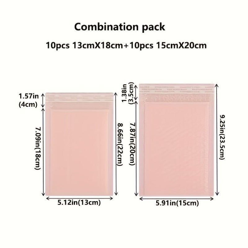 Nude Pink Self Seal Bubble Mailers 20 Pack Mixed Sizes - Image 4