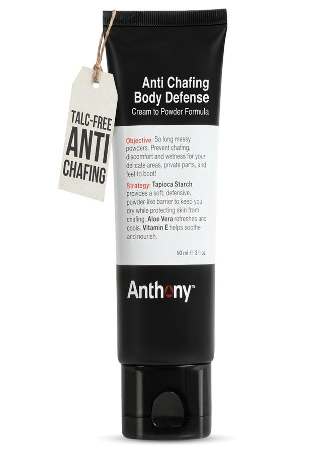 Anthony Anti Chafing Body Defense for Men, Talc Free Cream to Powder Lotion for Sweat Protection, Moisture Control and Friction Defense, All Day Comfort, 3 Fl Oz - Image 1
