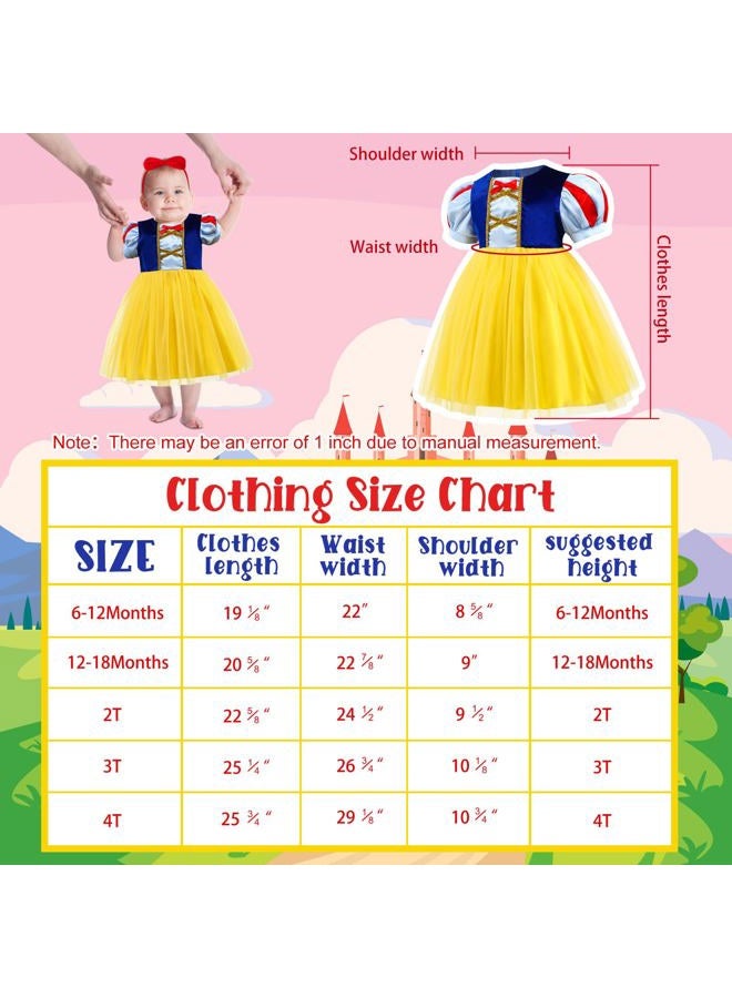 ICECUTE Princess Costumes for Toddler Girls,Princess Dress for Kids,Birthday Halloween Party Dress Up - Image 3