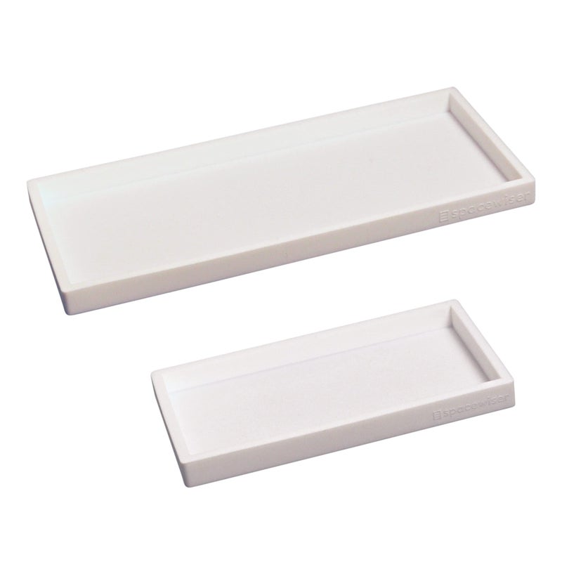 Spacewiser Countertop and Vanity Tray  2 PC 11 and 7 Shatterproof Silicone Kitchen and Bathroom Trays for Counter Kitchen Soap Dispenser Tray Vanity Trays for Bathroom Perfume Key Tray