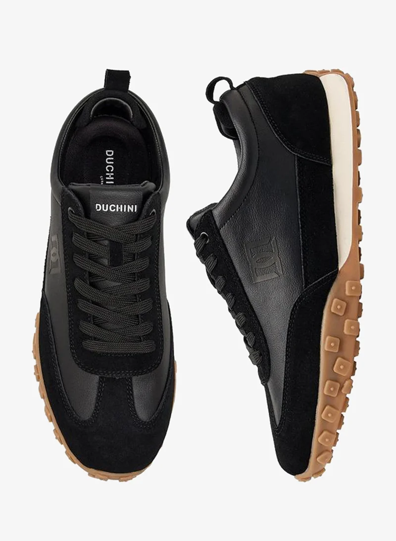 دوتشيني Men Panelled Lace-Up Ankle Sneakers