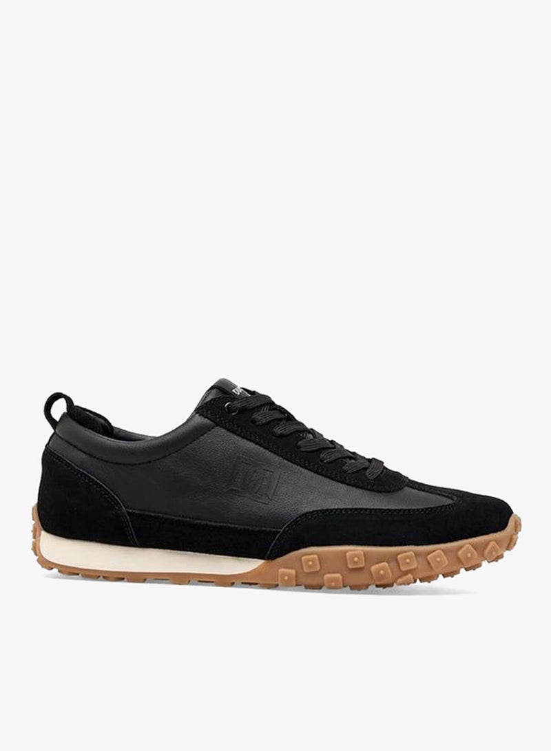 DUCHINI Men Panelled Lace-Up Ankle Sneakers - Image 1