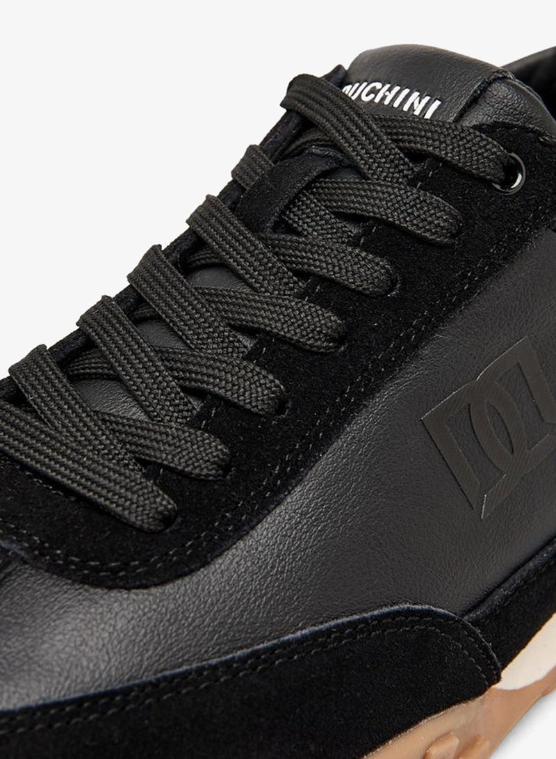 DUCHINI Men Panelled Lace-Up Ankle Sneakers - Image 5