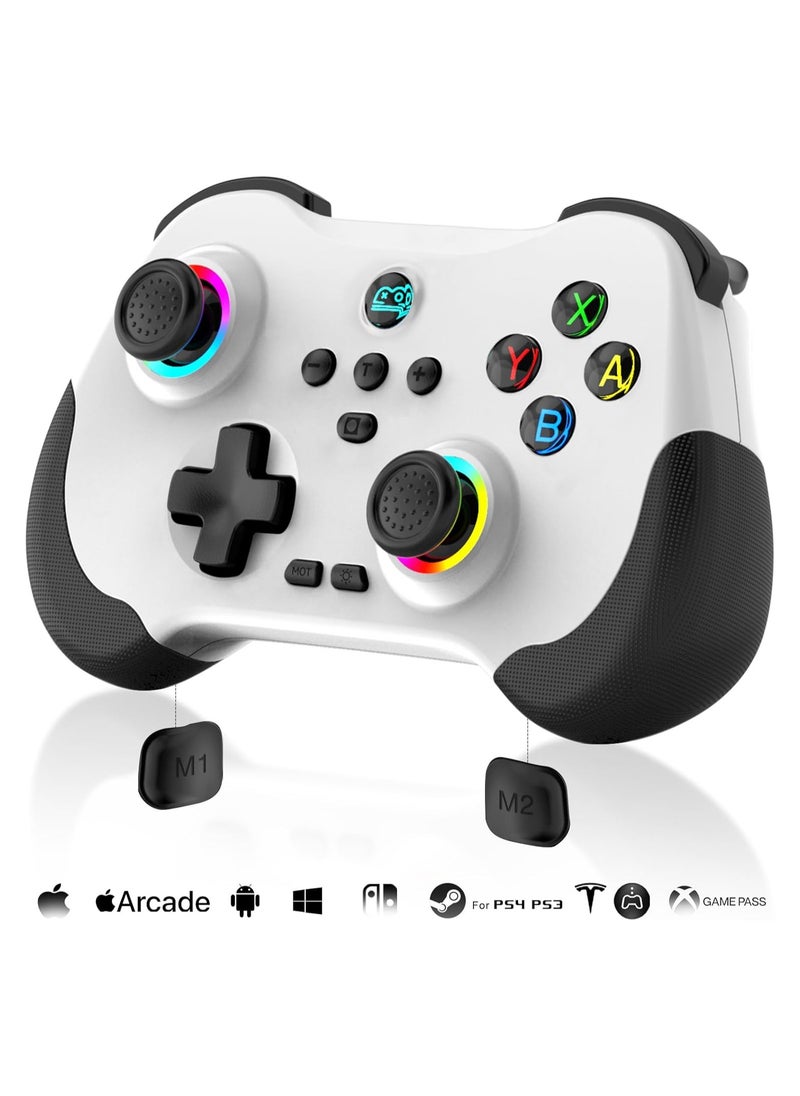 ماركة غير محددة Mobile Gaming Controller for iPad/iPhone/Tablet, Cloud Controller Remote Joystick for iOS/Android, Wireless Switch Controller with Macro ons/Hall-Rocker/Hall-Trigger/Dual Vibration 