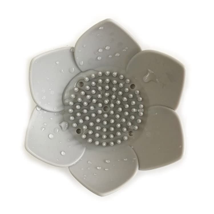 TORIOX Toriox 2pcs Lotus Flower Shape Soap Dish Holder Soap Saver with Drain Holes Silicone Unbreakable Soap Case for Bathroom and Kitchen (Multicolor)  - Image 2