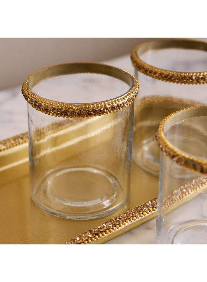 Home Box Iras Elara 3-Piece Decorative Tealight Candleholder Set with Tray - Image 3