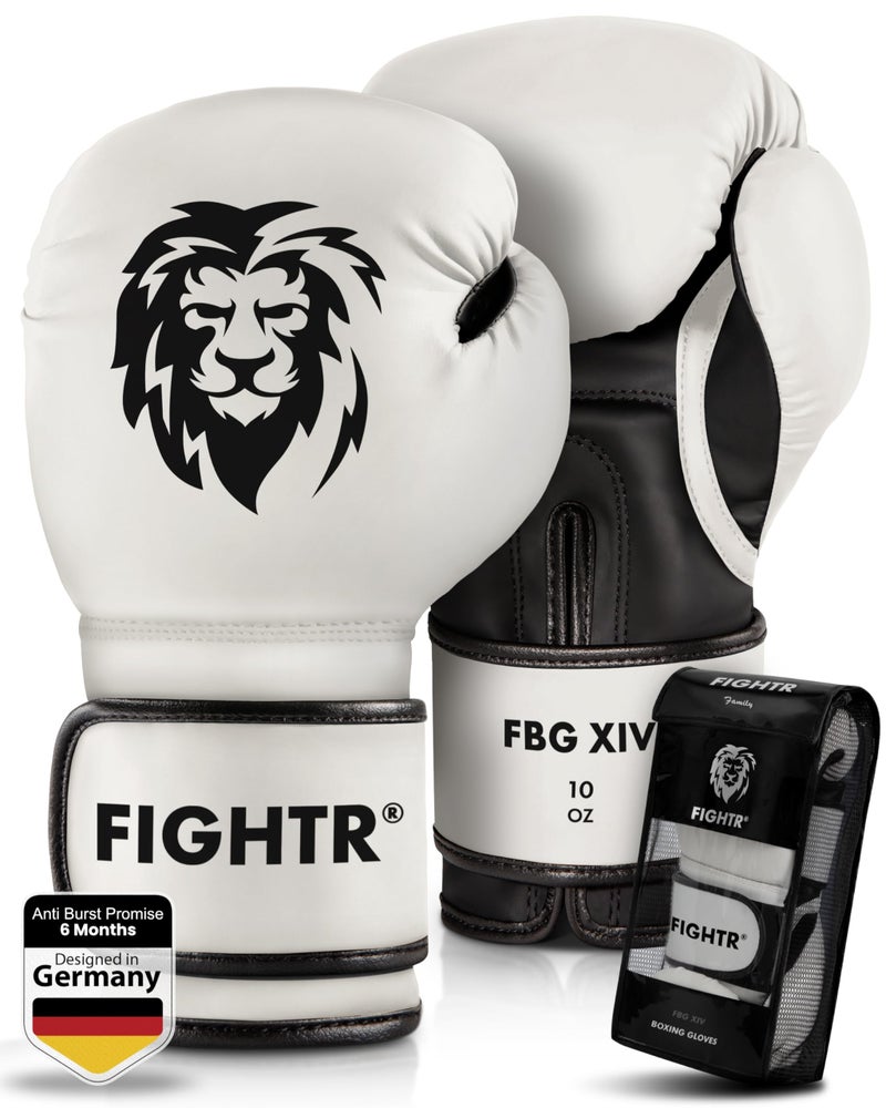 FIGHTR قفازات الملاكمة FIGHTR® - حماية واستقرار قصوى | قفازات ملاكمة للملاكمة، MMA، موياي تاي وكك بوكسينغ | الأحجام 8-16 أونصة، تشمل حقيبة حمل - Image 1