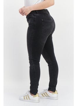 ESPRIT Women Skinny Fit Washed Stretchable Denim Jeans, Balck  - Image 4