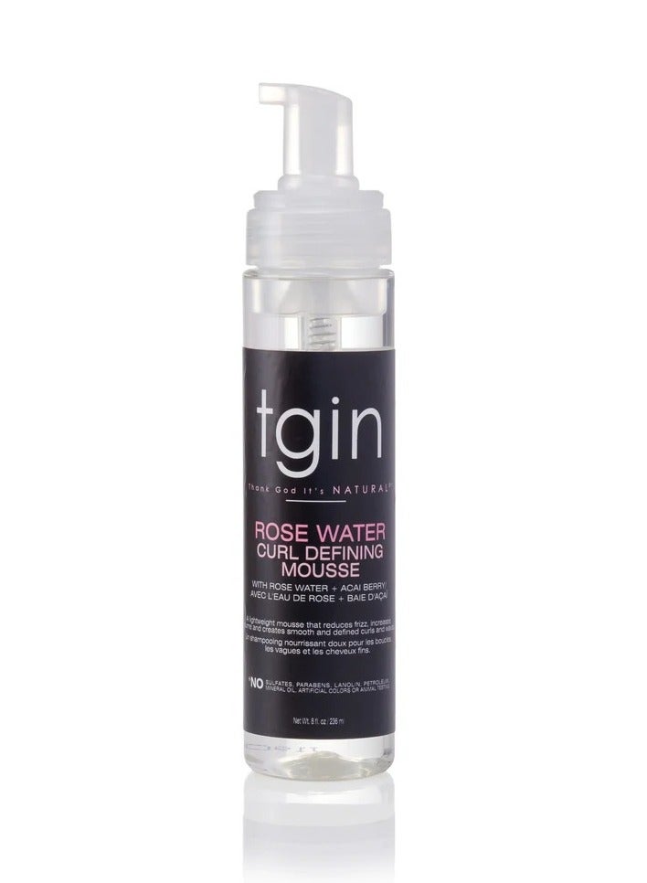 Tgin Rose Water Curl Defining Mousse 236ml - Image 1