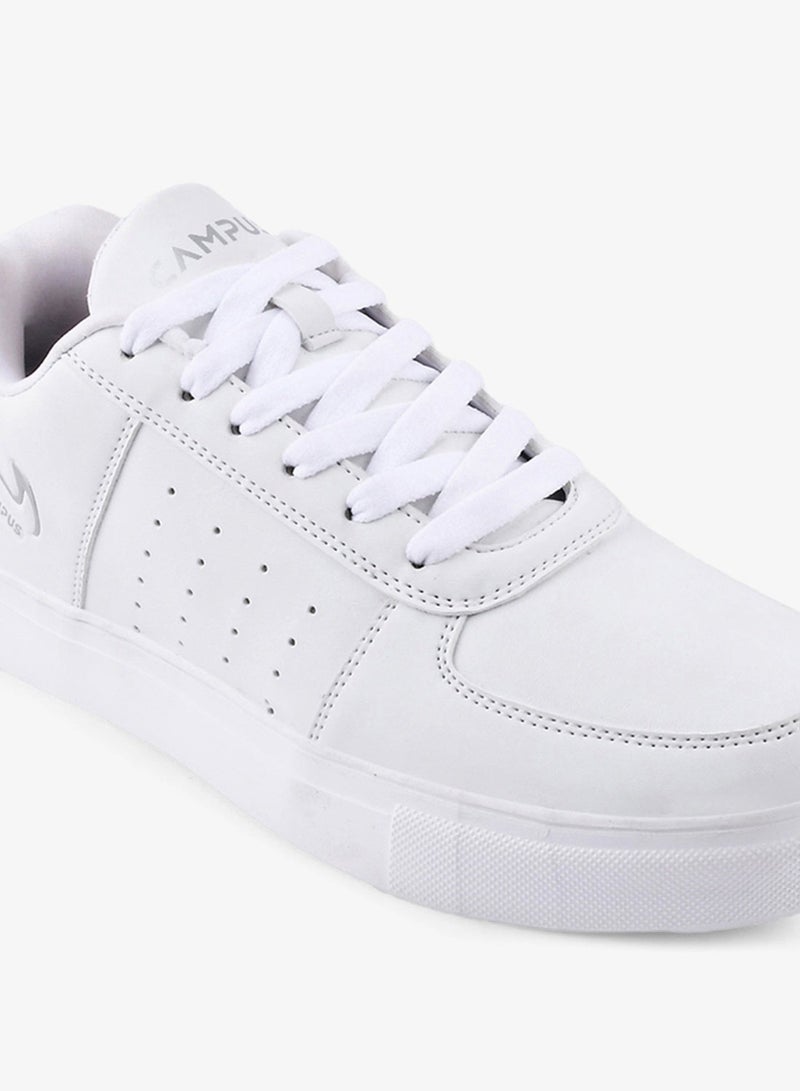 CAMPUS Men’s White Low Top Sneakers – Sleek Solid Color Shoes with Modern Minimalist Appeal - Image 5