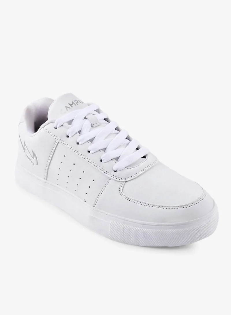 CAMPUS Triple Wht Men’s White Low Top Sneakers – Sleek Solid Color Shoes with Modern Minimalist Appeal for Women | Best Price UAE