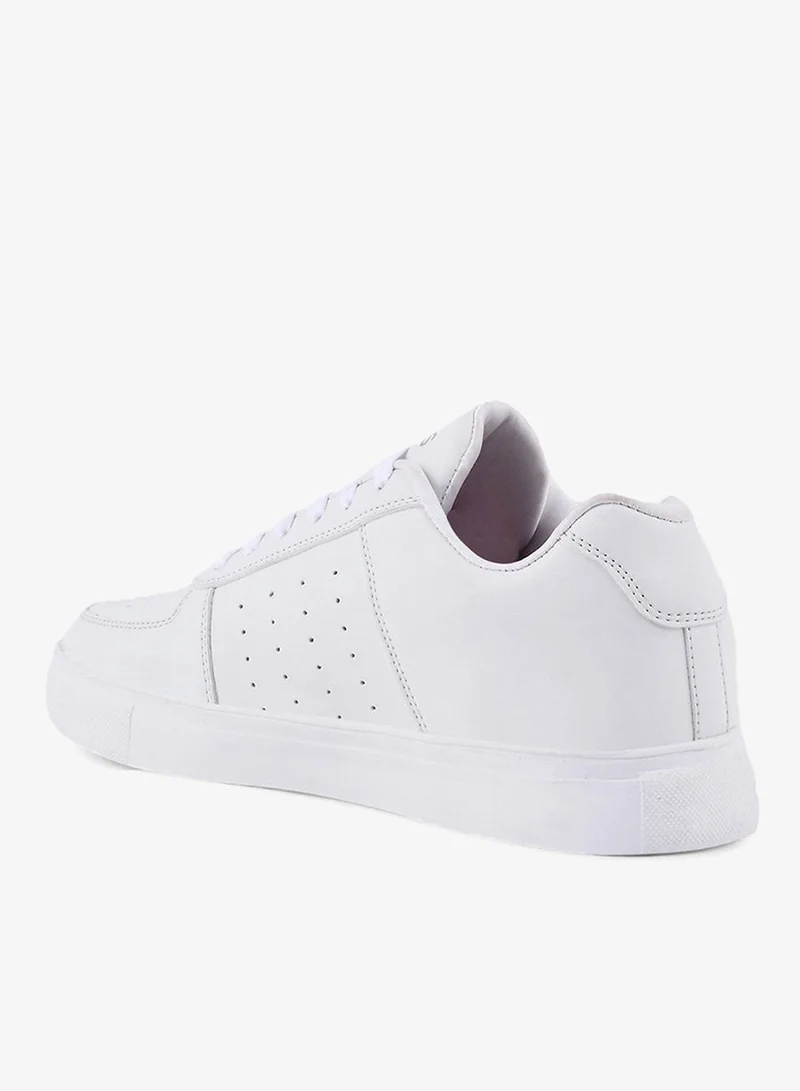 CAMPUS Triple Wht Men’s White Low Top Sneakers – Sleek Solid Color Shoes with Modern Minimalist Appeal for Women | Best Price UAE