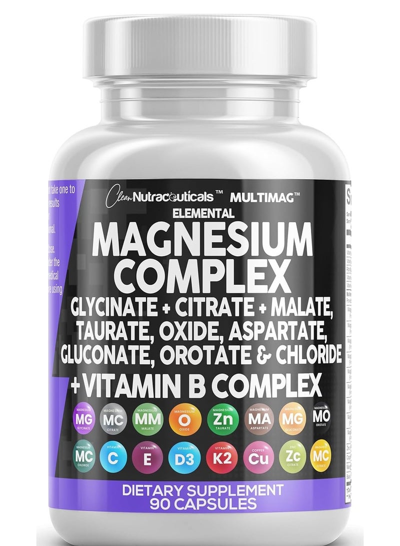 Clean Nutraceuticals Magnesium Complex 90 Capsules  - Image 1