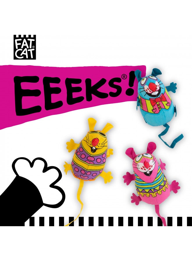 Doskocil Bamboo Pet CAM650384 Fat Cat Kitty Hoots Eeeks Chic Catnip Toy, Multicolor - Image 1