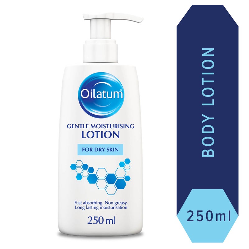 Oilatum Gentle Moisturizing Lotion, Fast-Absorbing, Non-Greasy Hydration for Dry, Sensitive Skin – 250ml